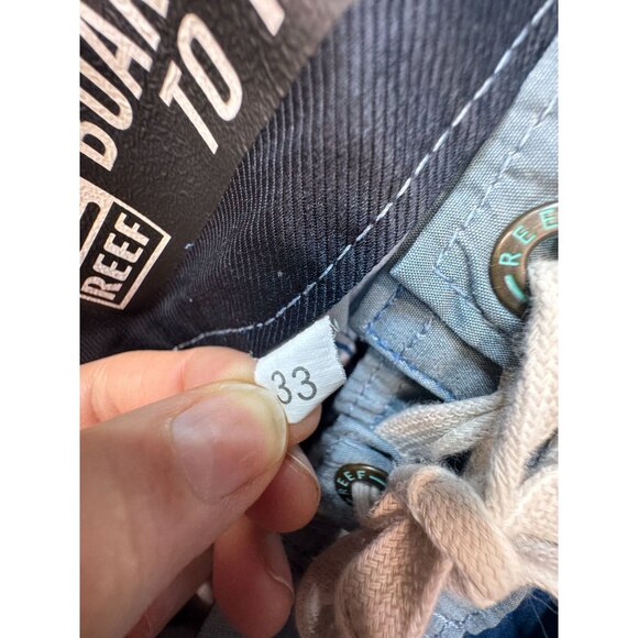 Reef Men's Board Shorts Wave Surf Swim Trunk Cargo Pocket Size 33 Blue Stretch - Picture 4 of 7